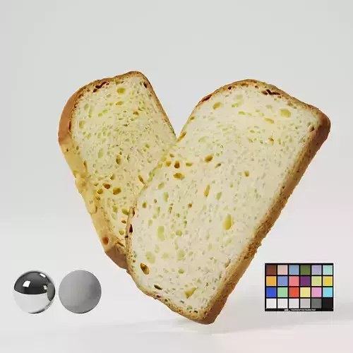 White Bread - Brioche 3D model