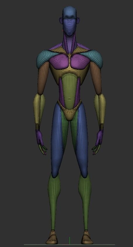 3d Clean Male Blockout No1 3D model_2
