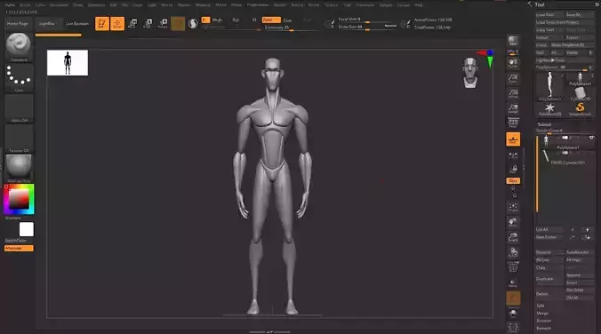 3d Clean Male Blockout No1 3D model 3d Clean Male Blockout No1 3D model
