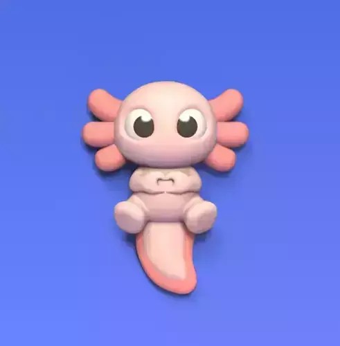 Axolotl Heart hand 3D print model