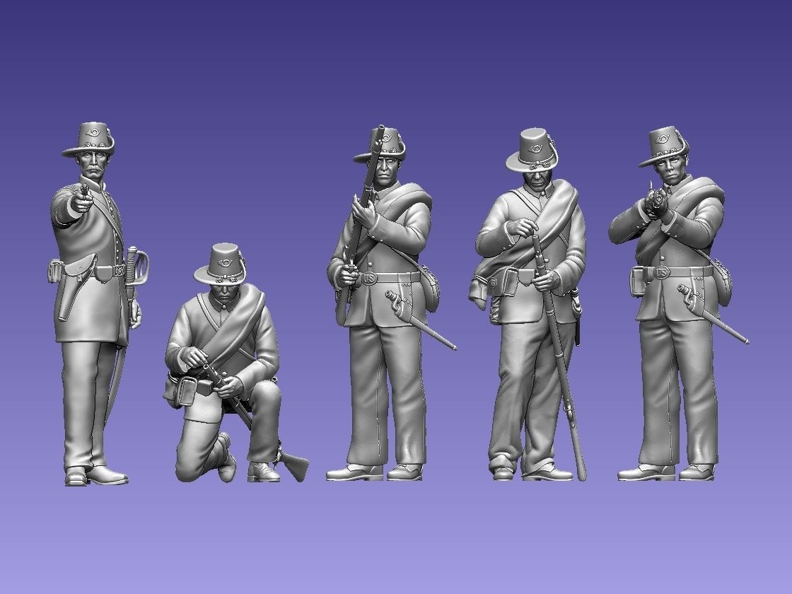 Union Iron Brigade Infantry 3D print model_1