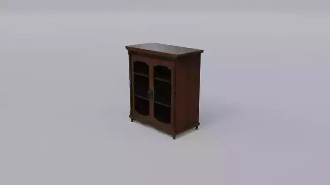 Small bookcase Free low-poly 3D model