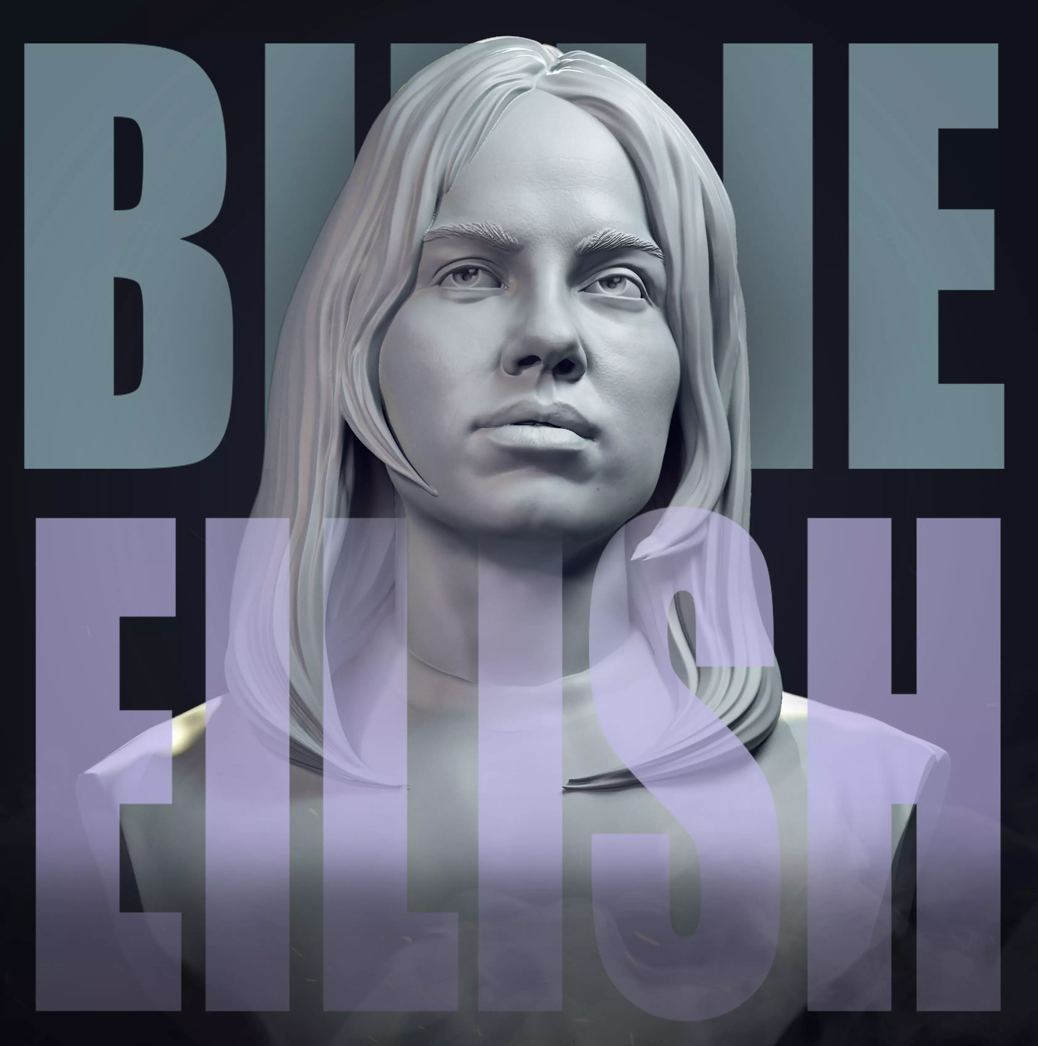 Billie Eilish 3D print model_0