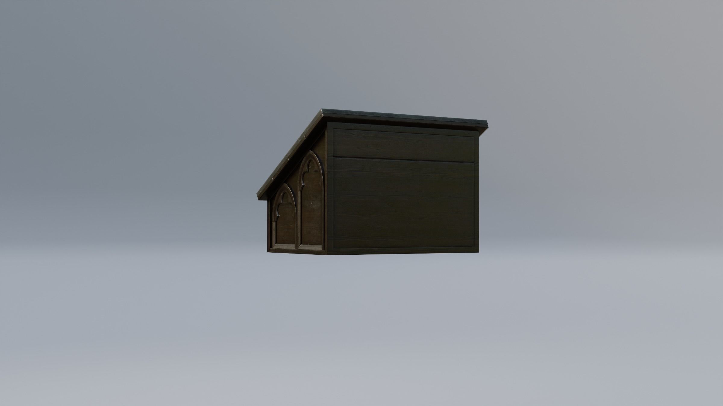 Bookstand 1 wooden box Low-poly 3D model_5