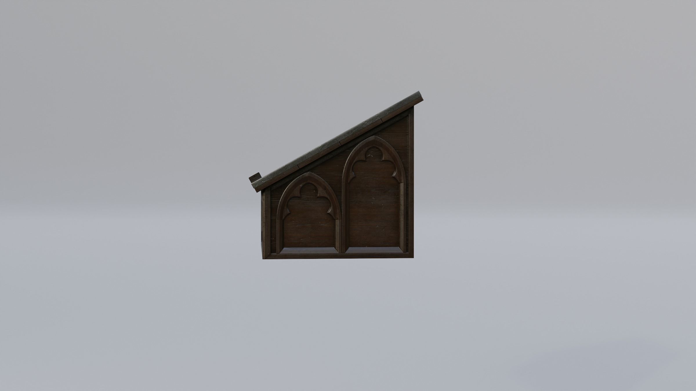 Bookstand 1 wooden box Low-poly 3D model_7