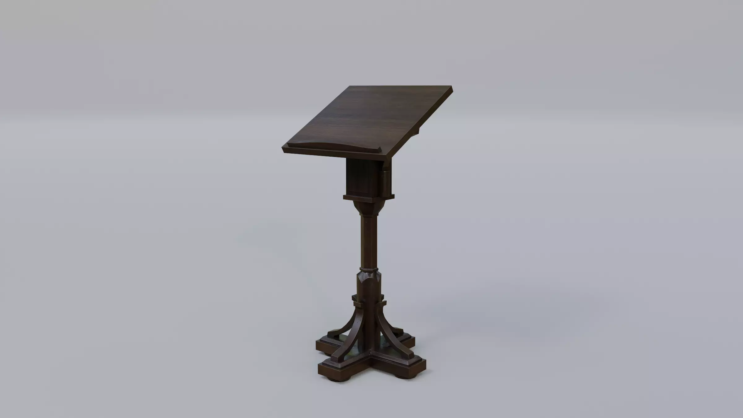 Bookstand 2 wooden book stand Low-poly 3D model_0