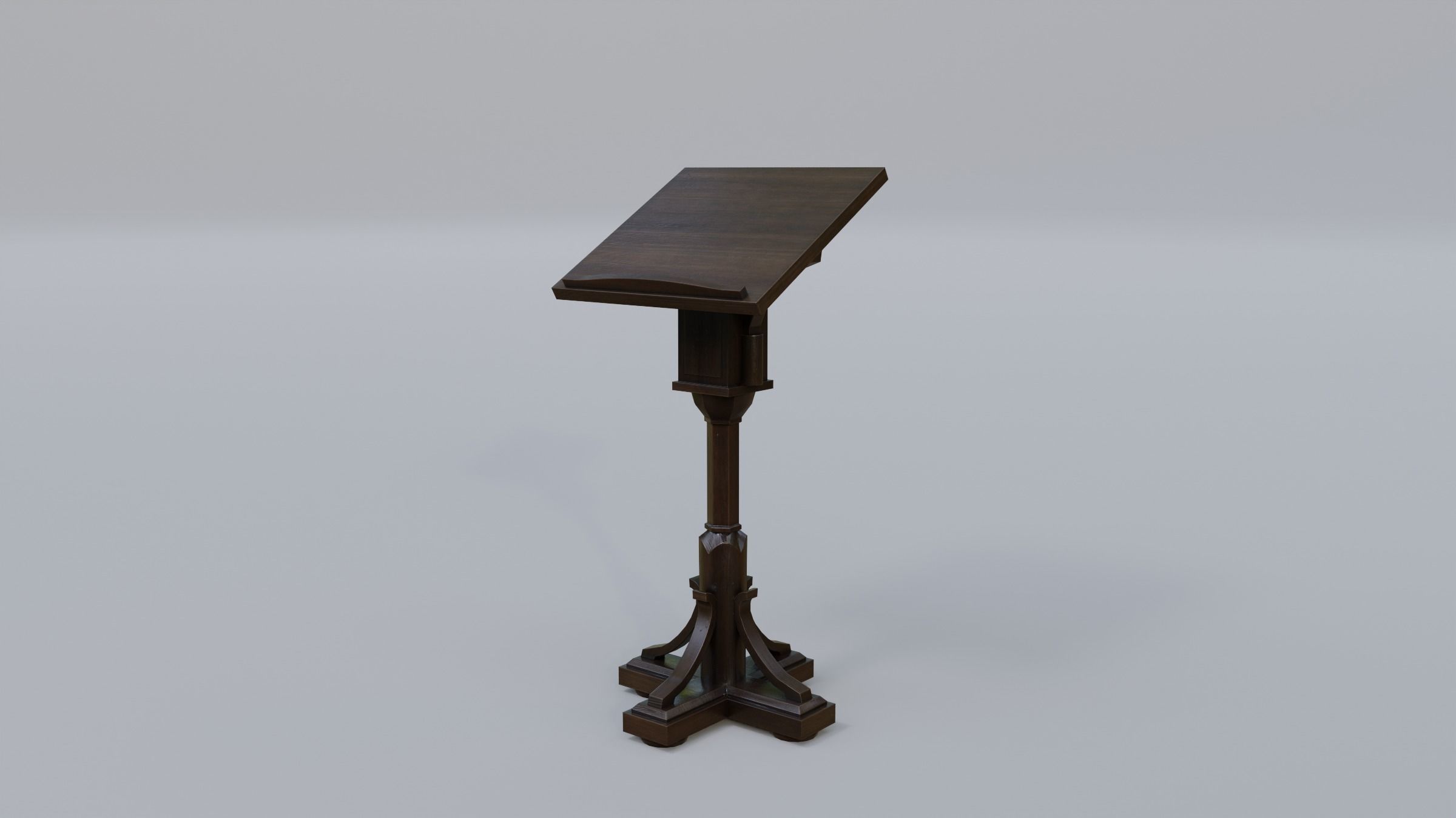 Bookstand 2 wooden book stand Low-poly 3D model_7