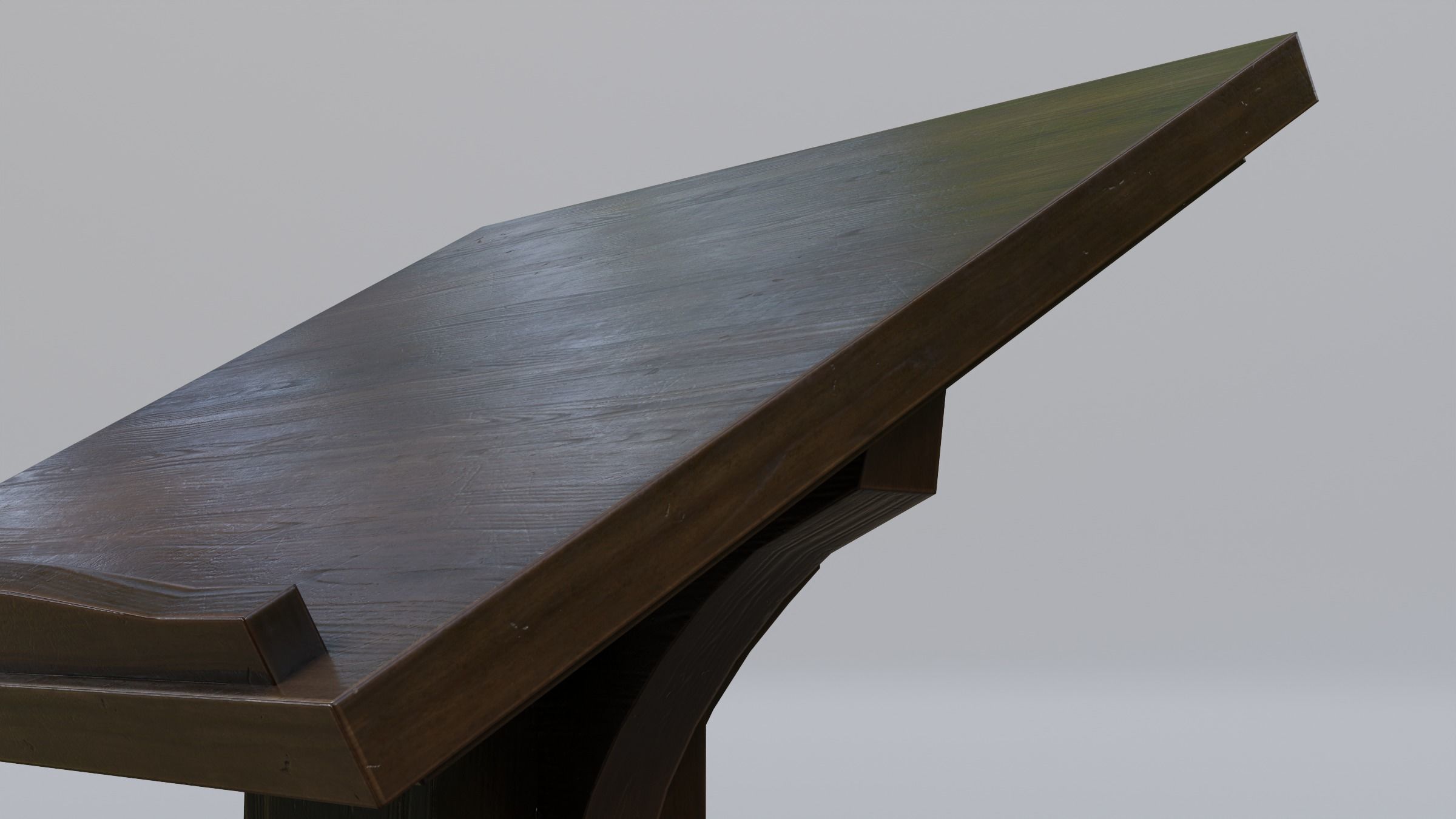 Bookstand 2 wooden book stand Low-poly 3D model_4