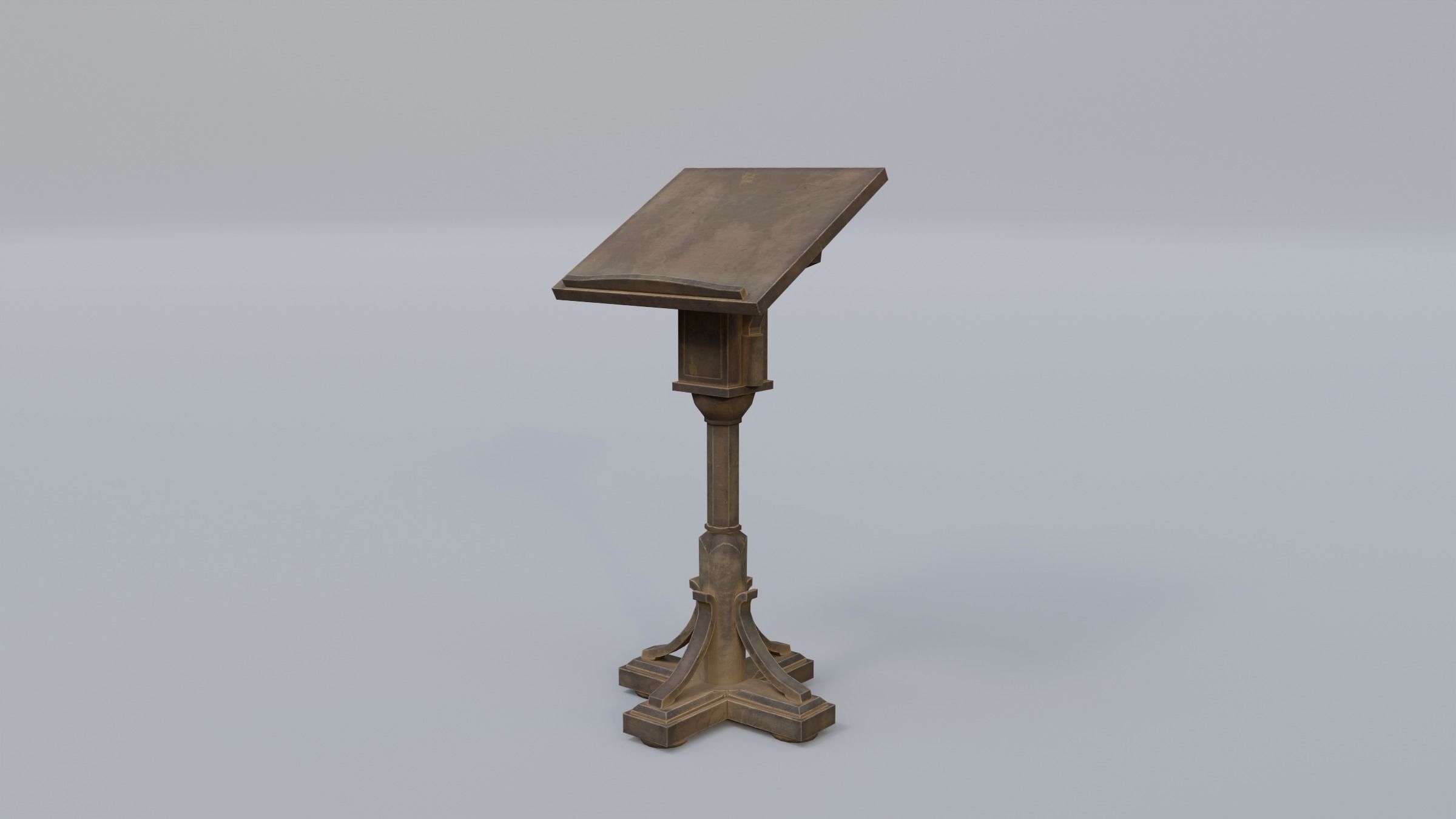 Bookstand 2 wooden book stand Low-poly 3D model_8