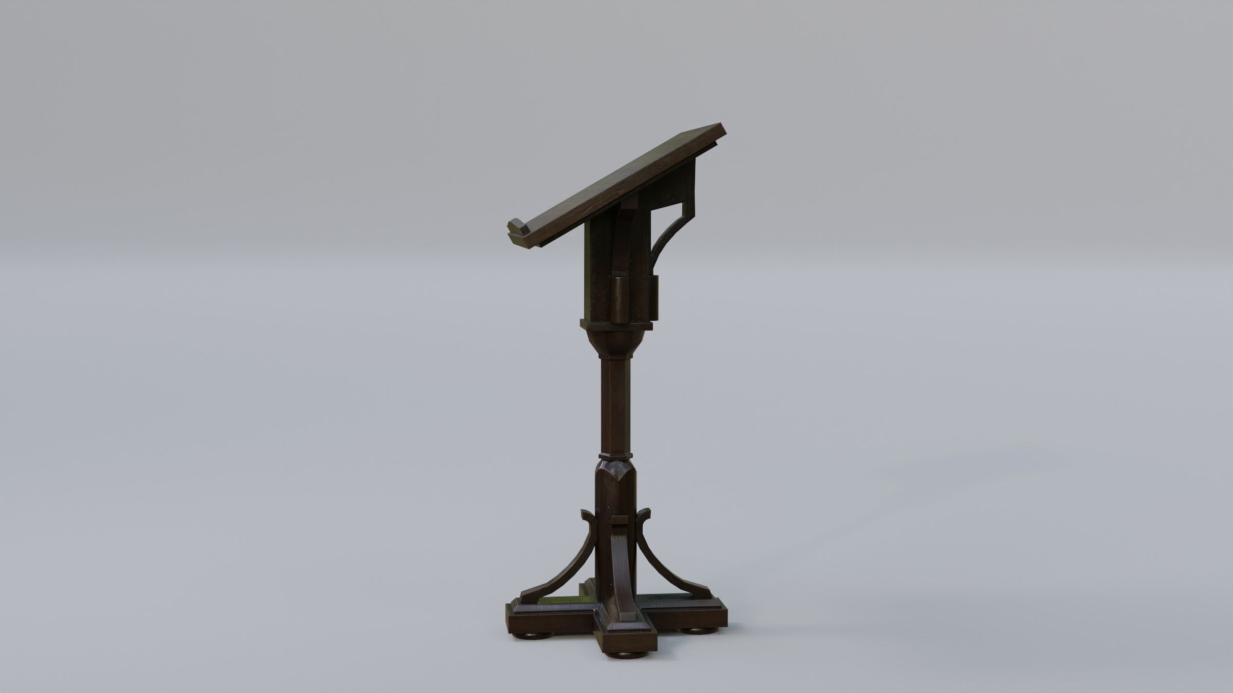 Bookstand 2 wooden book stand Low-poly 3D model_10