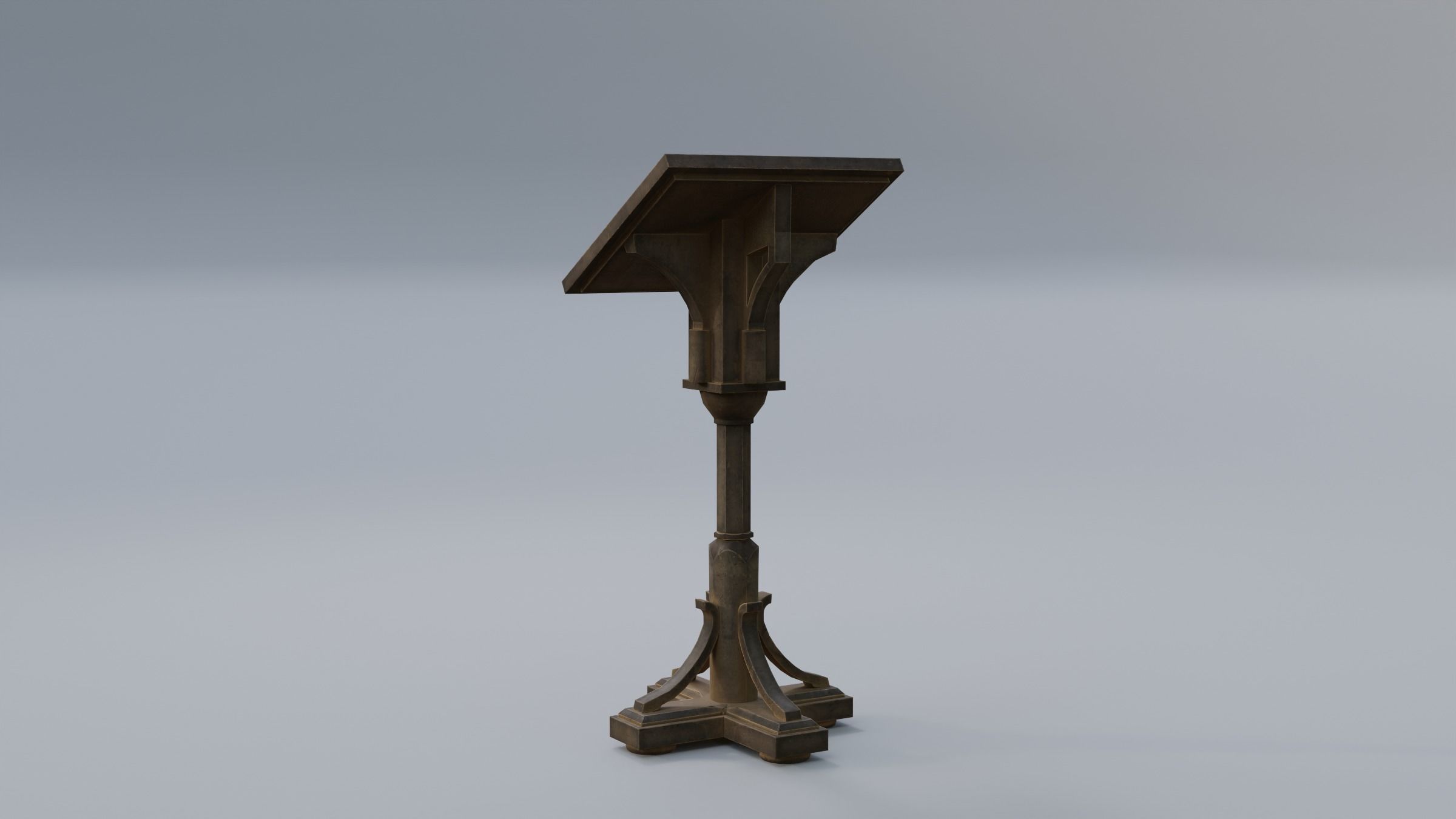 Bookstand 2 wooden book stand Low-poly 3D model_6