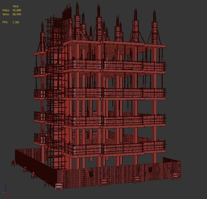 modular Building Vol 06 Low-poly 3D model_9
