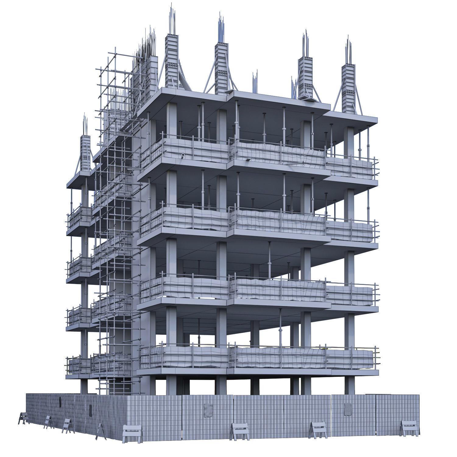 modular Building Vol 06 Low-poly 3D model_8