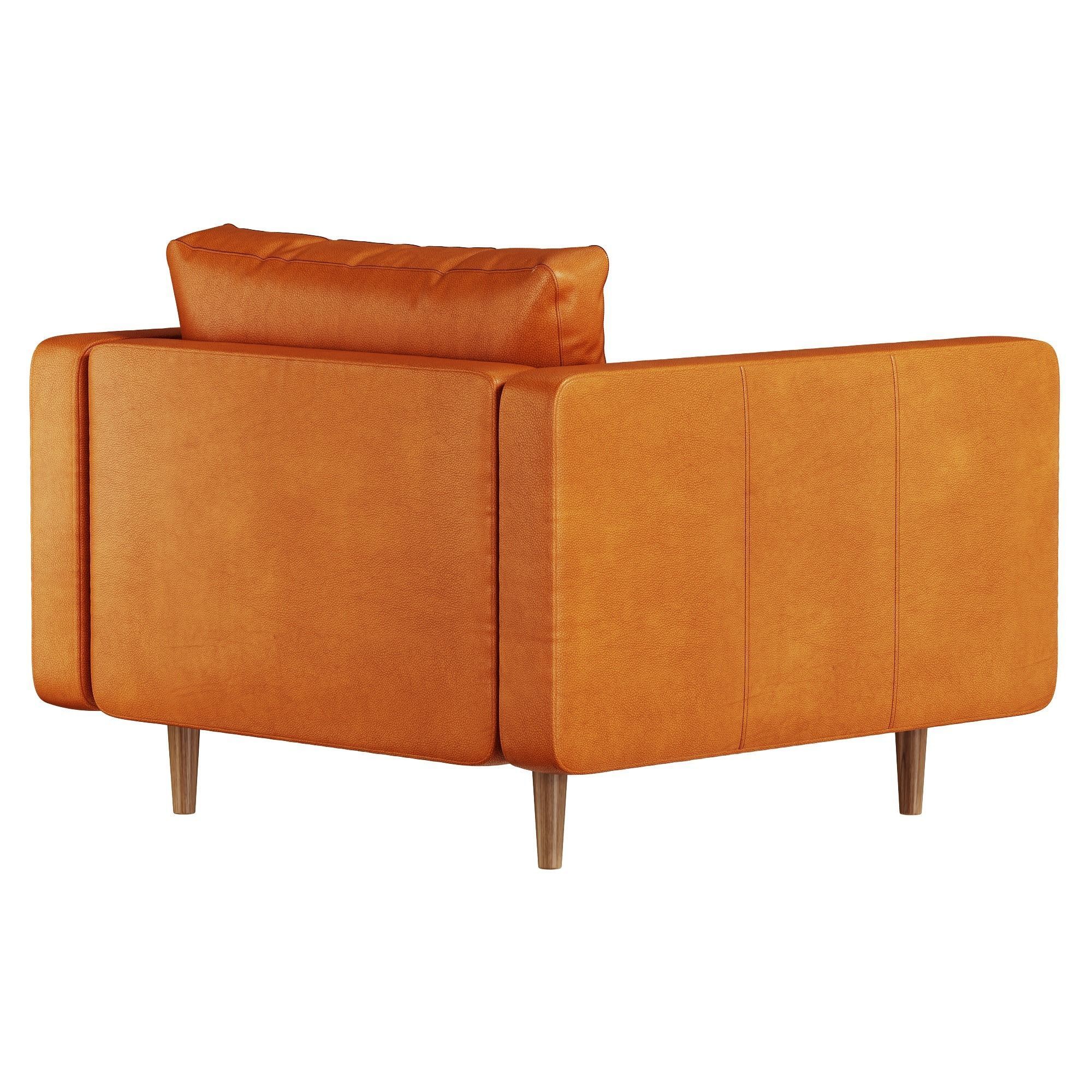  Dennes Leather Chair Low-poly 3D model_1