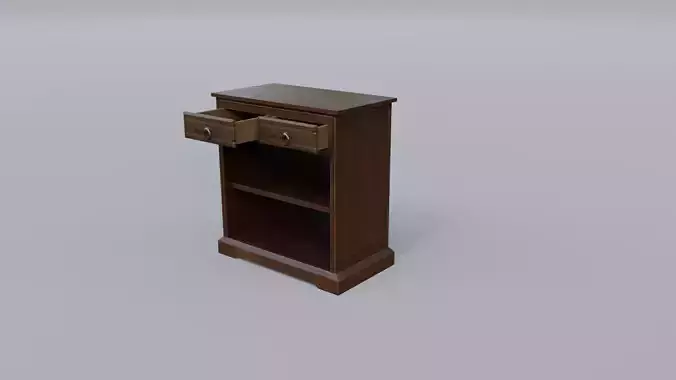 Cabinet 3 wooden nightstand with two drawers