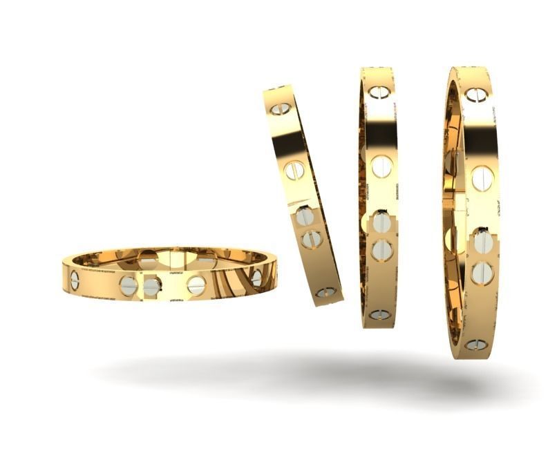 love bracelet 3D print model_2