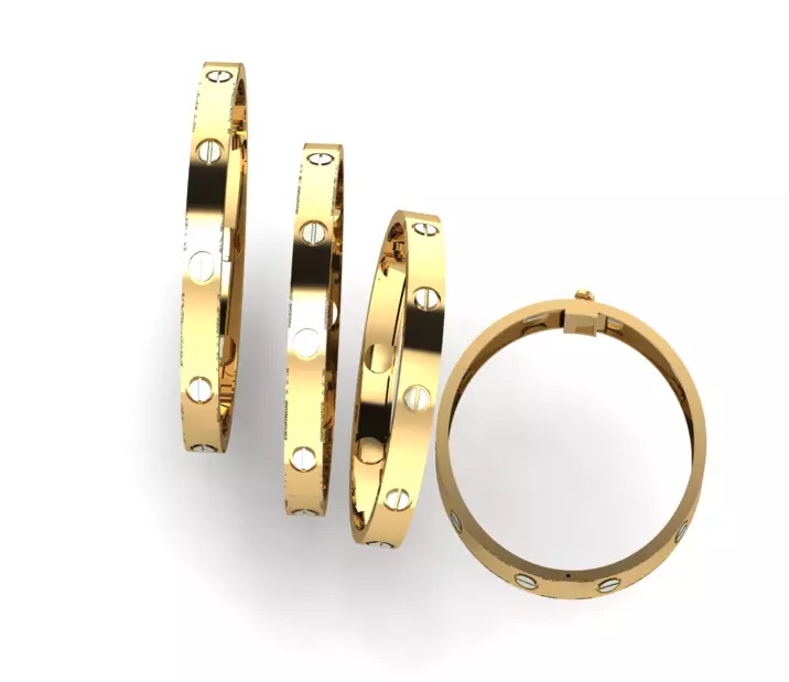 love bracelet 3D print model_0