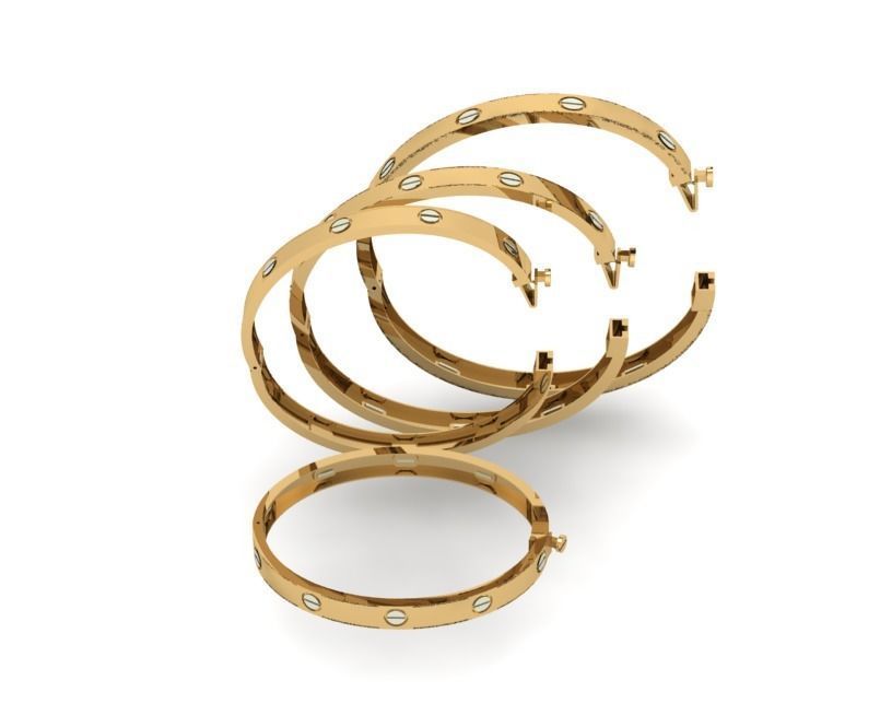 love bracelet 3D print model_1