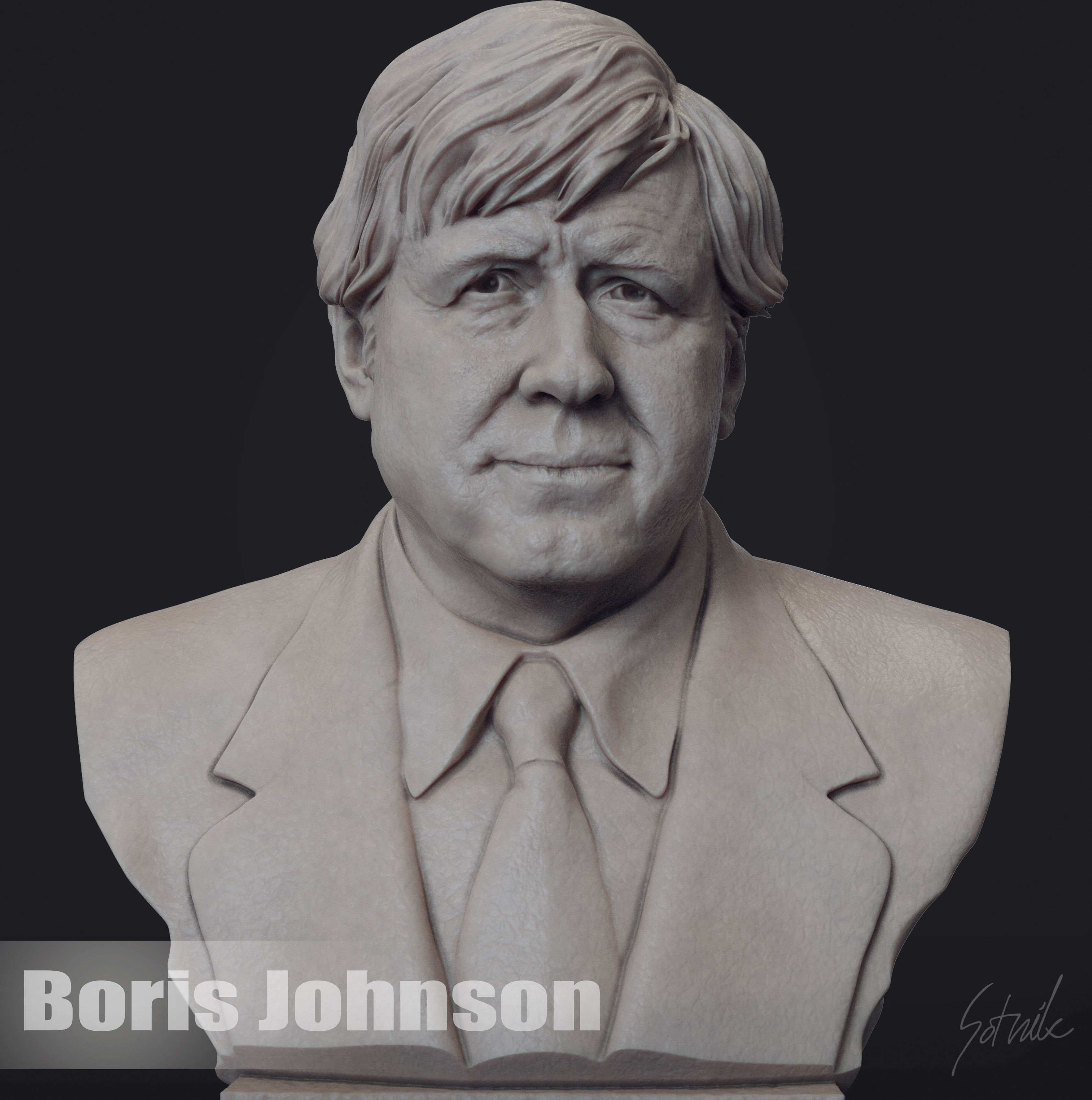 Boris Johnson 3D print model_3