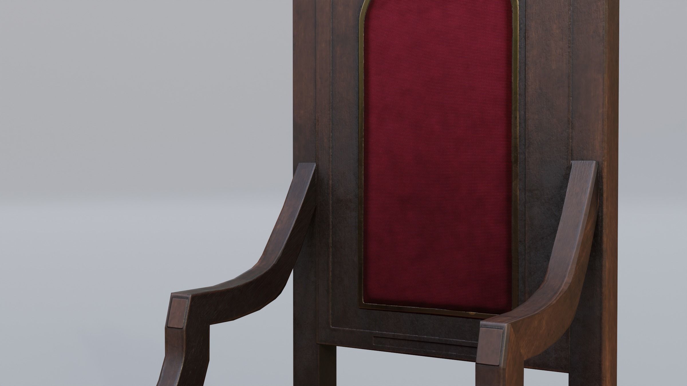 Throne 1 Low-poly 3D model_4