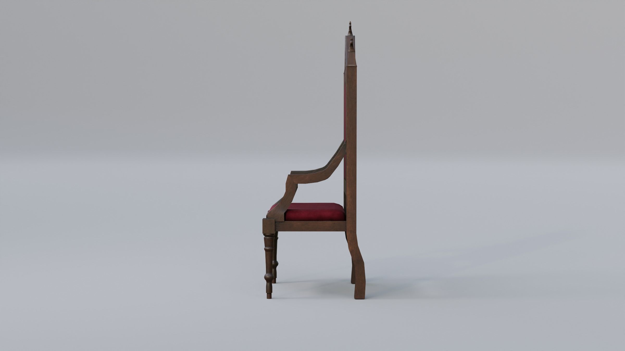 Throne 1 Low-poly 3D model_9