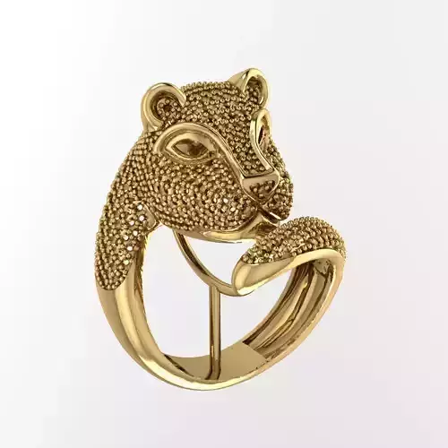 Woman Ring tiger 001 3D print model