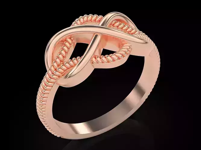 Infinity rope fashion Engagement Ring Silver Gold