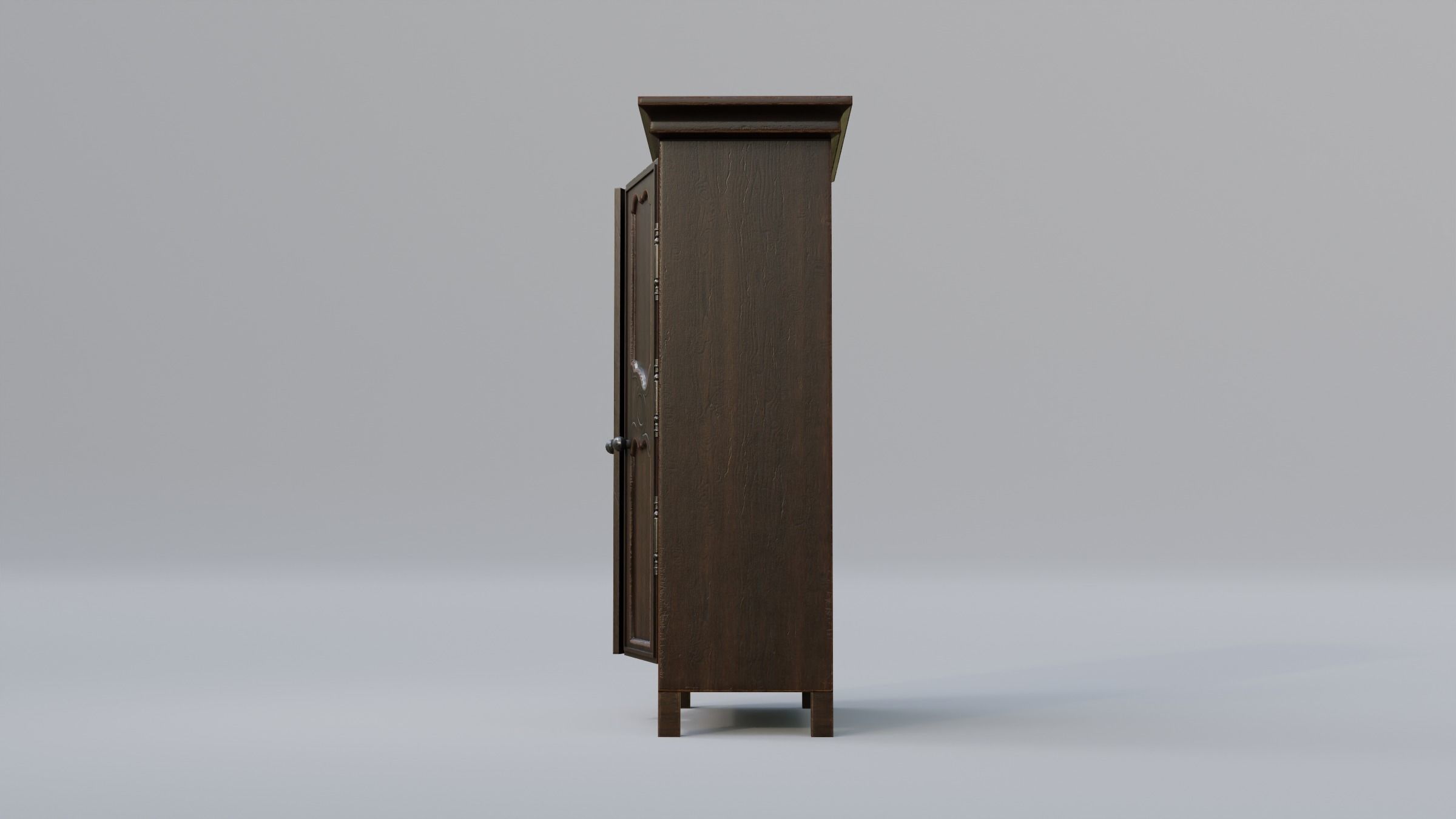 Wardrobe 2 antique cabinet Low-poly 3D model_9