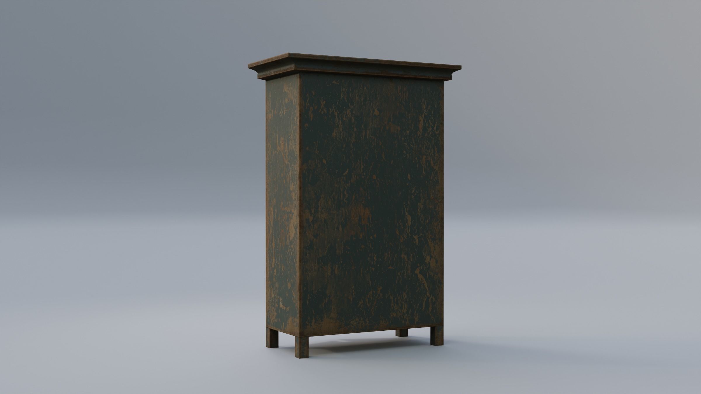 Wardrobe 2 antique cabinet Low-poly 3D model_6
