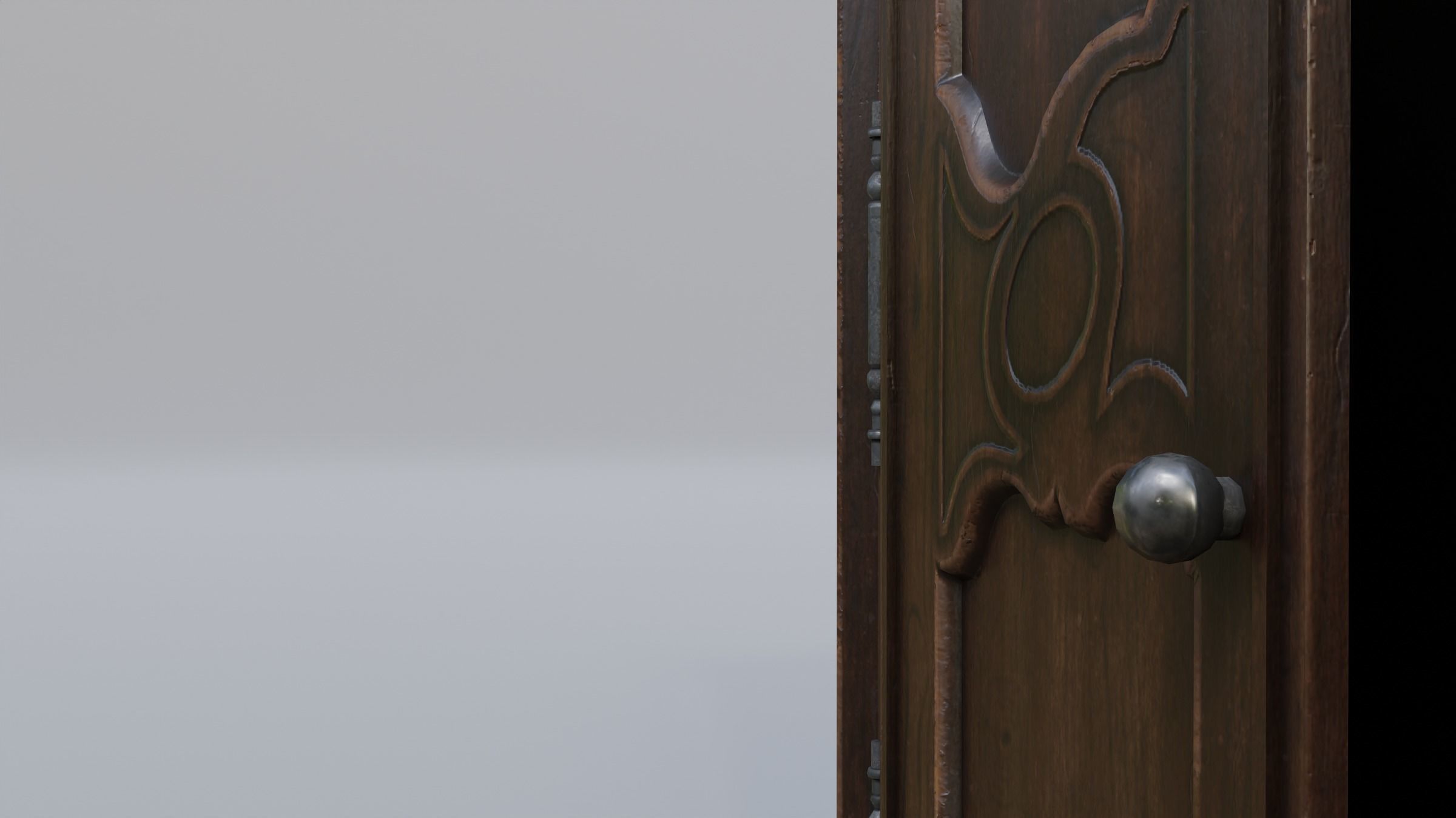 Wardrobe 2 antique cabinet Low-poly 3D model_4