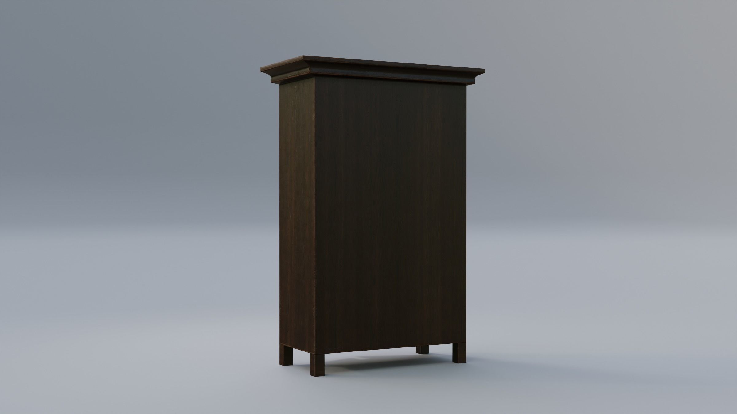 Wardrobe 2 antique cabinet Low-poly 3D model_5
