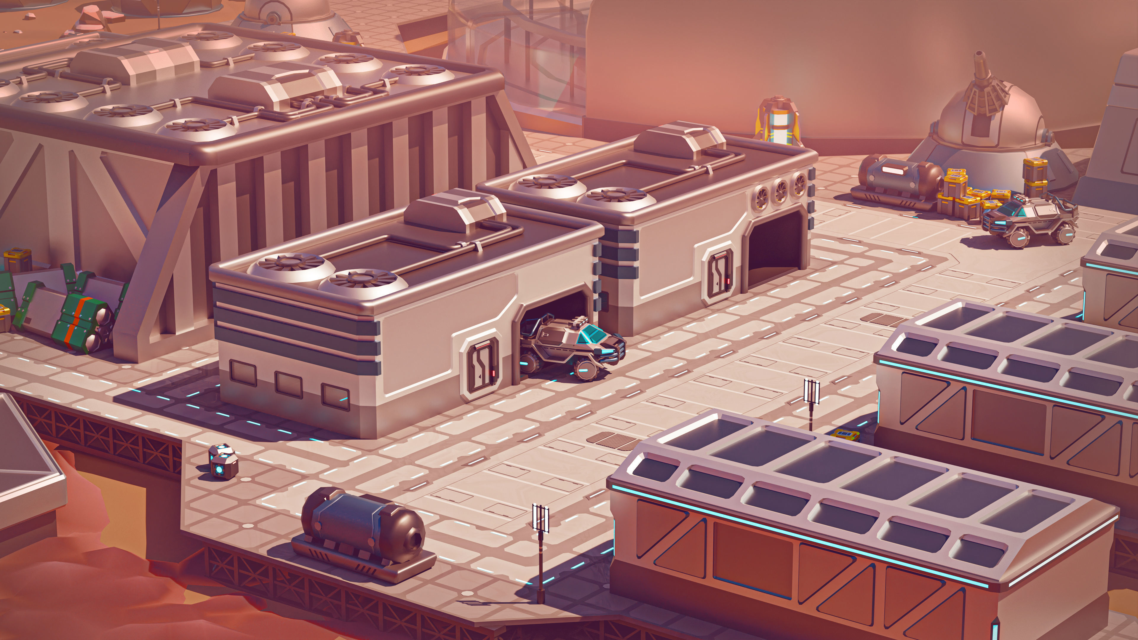 Space Station 2 Low-poly 3D model_9