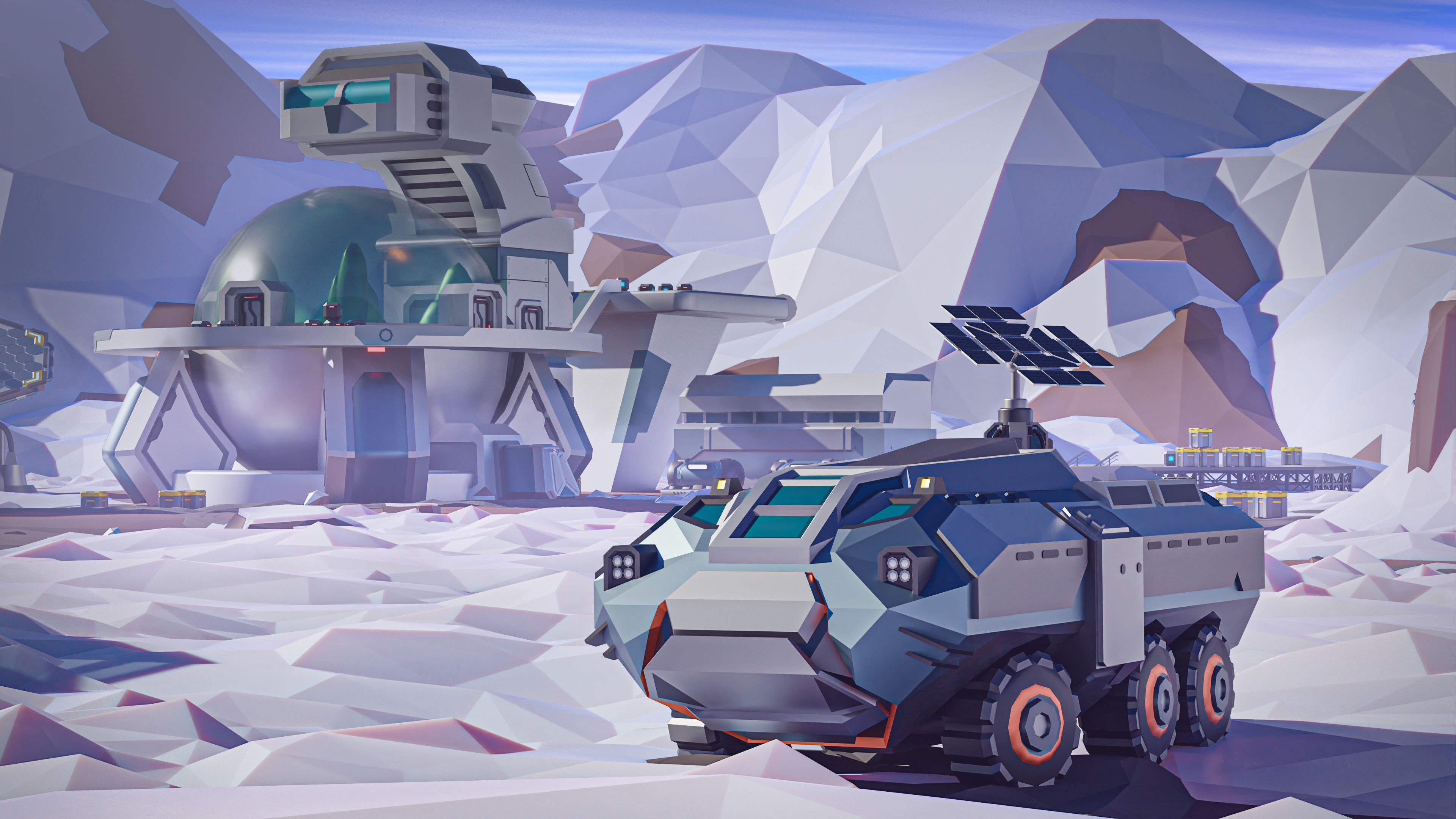 Space Station 2 Low-poly 3D model_7