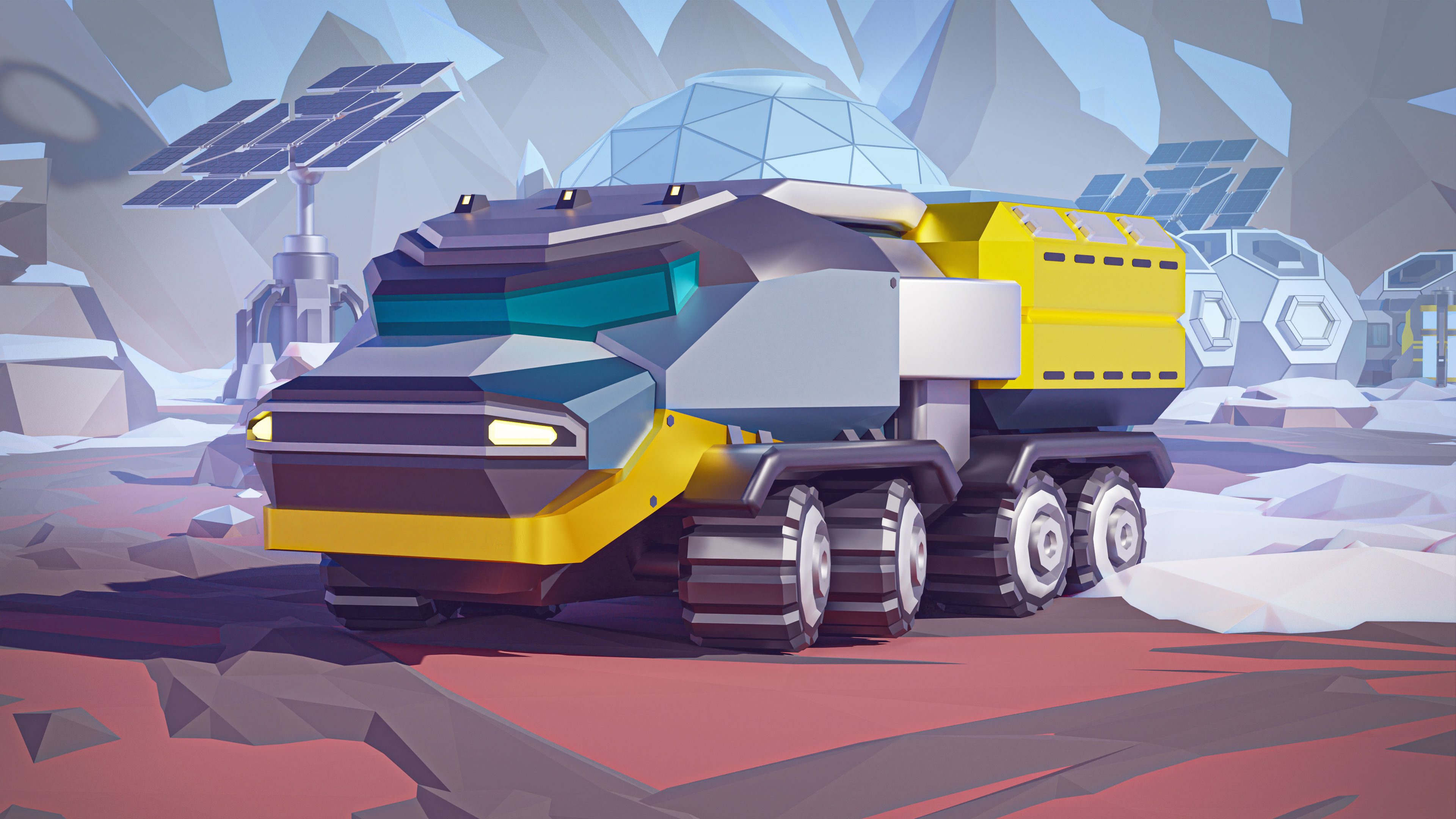 Space Station 2 Low-poly 3D model_26