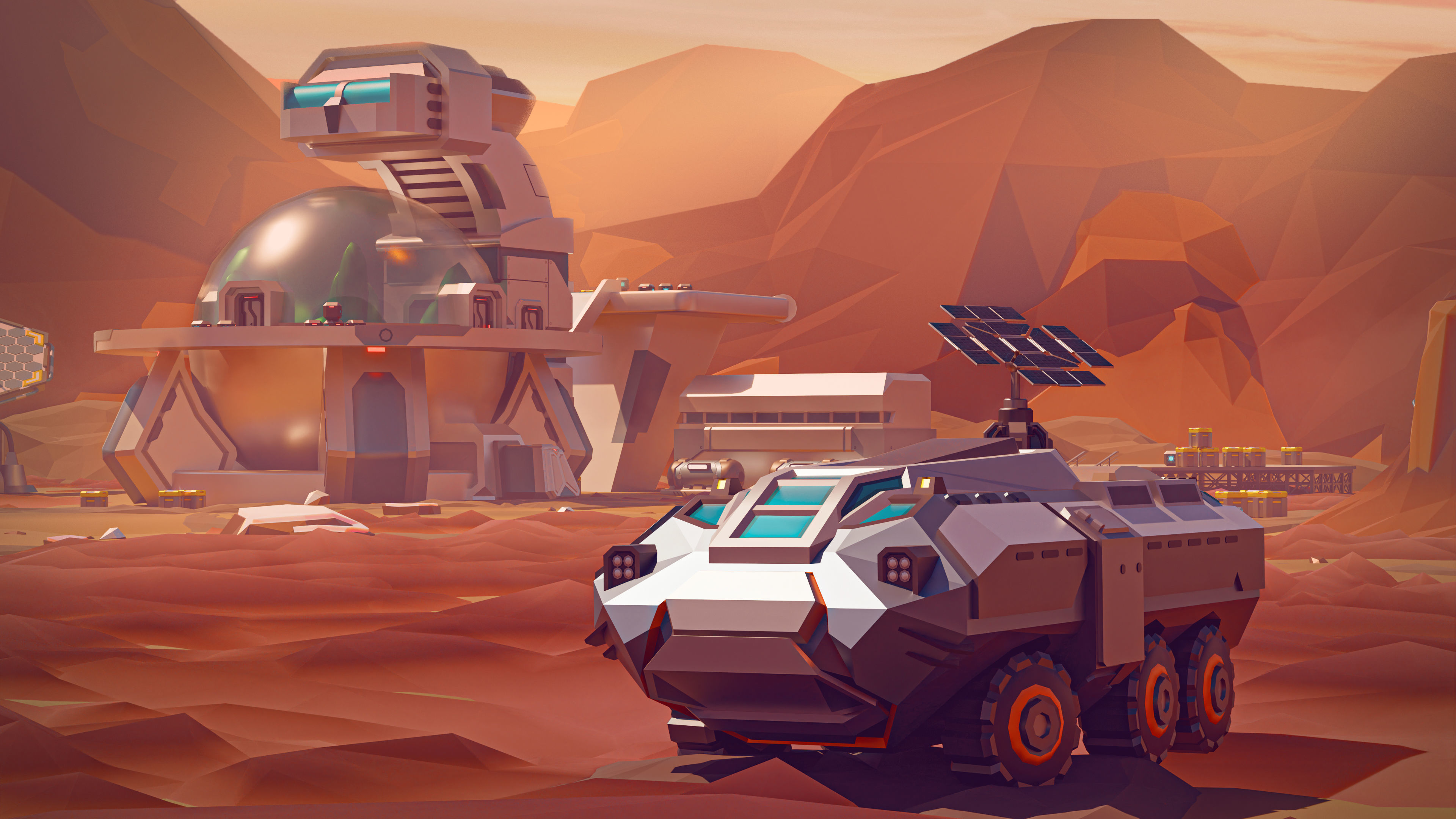 Space Station 2 Low-poly 3D model_16