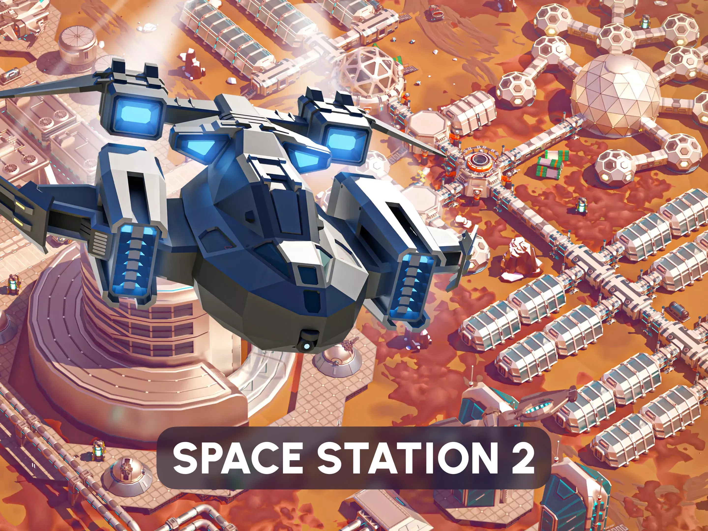 Space Station 2 Low-poly 3D model_0