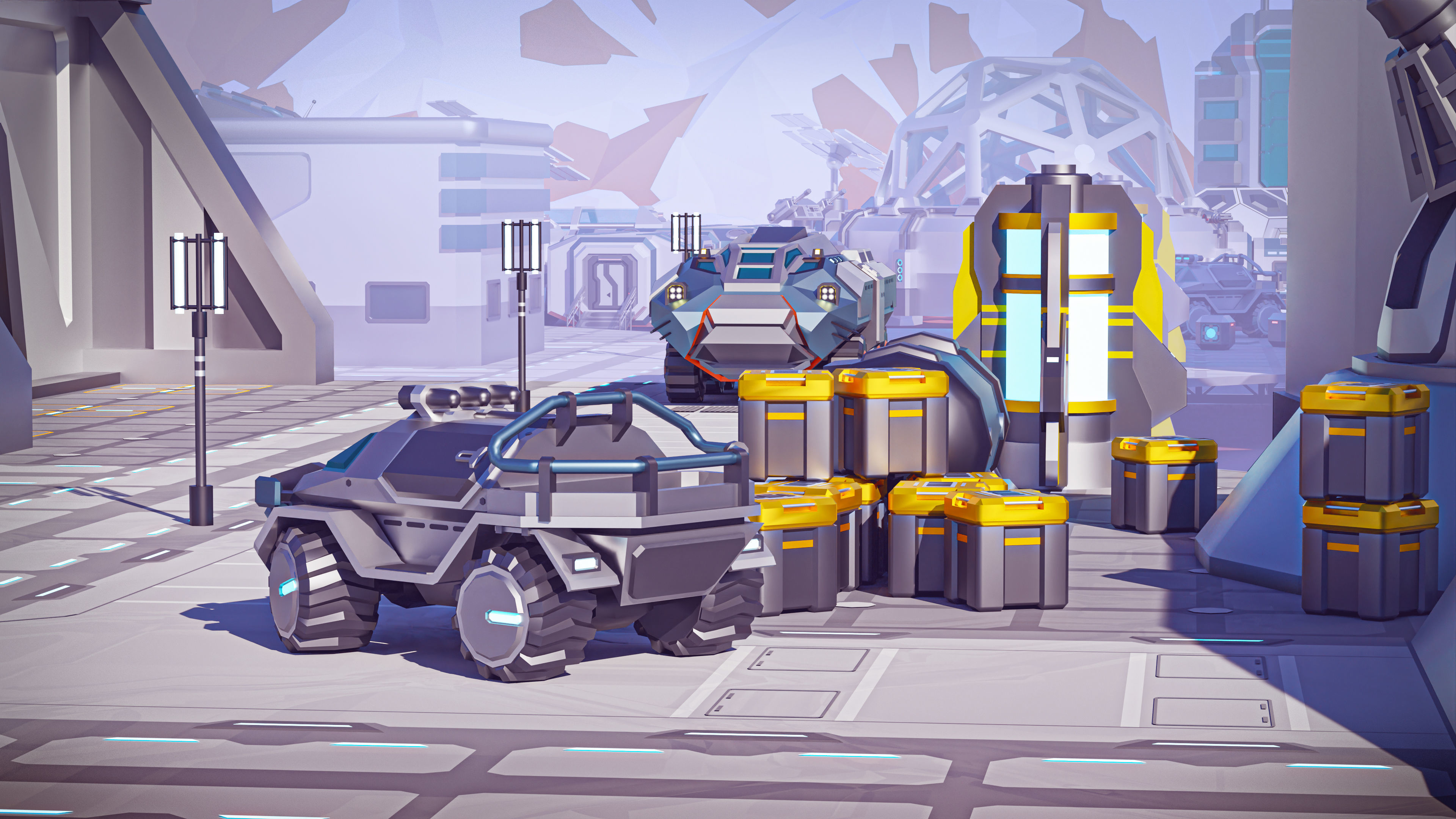 Space Station 2 Low-poly 3D model_22