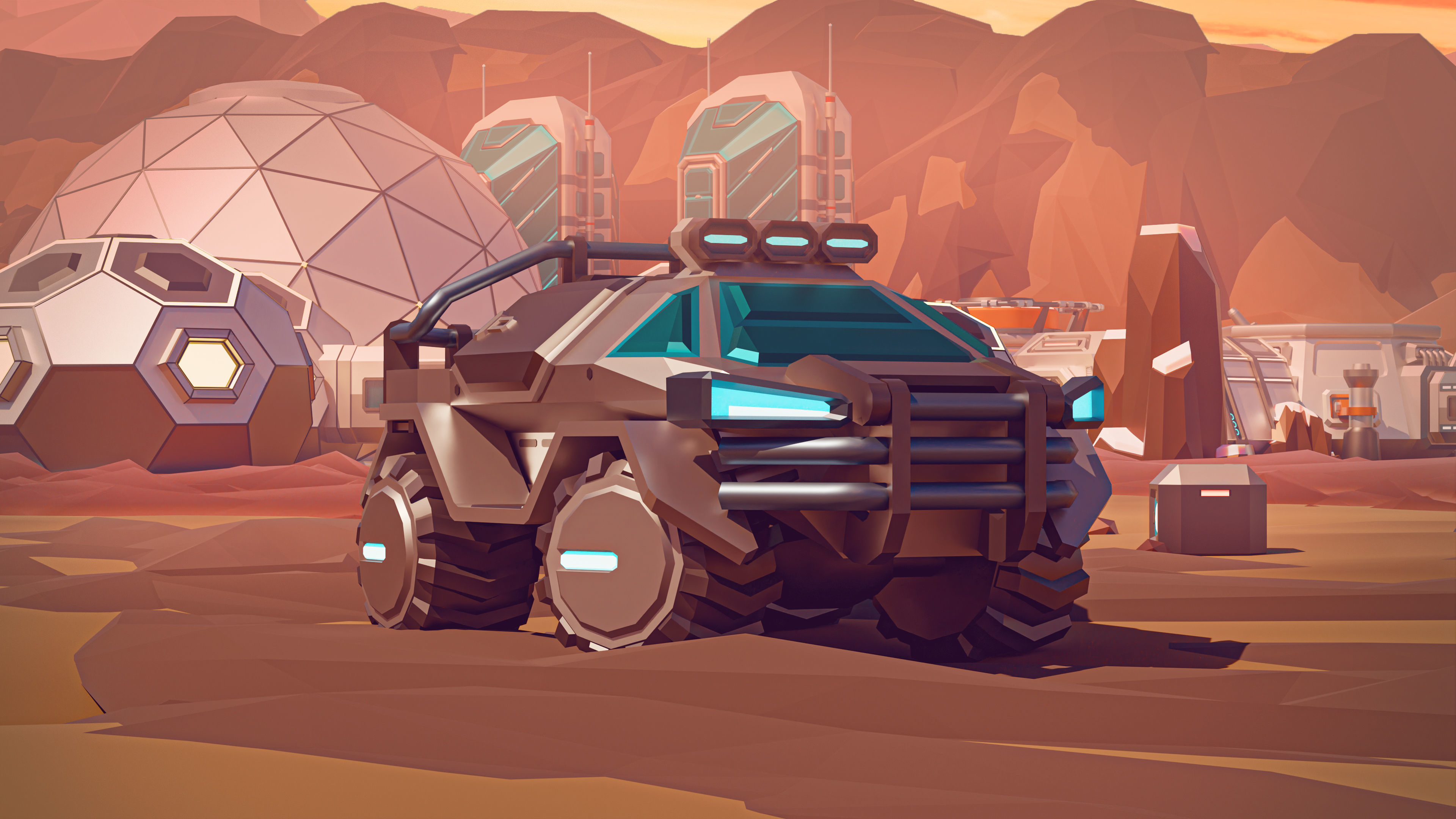 Space Station 2 Low-poly 3D model_27