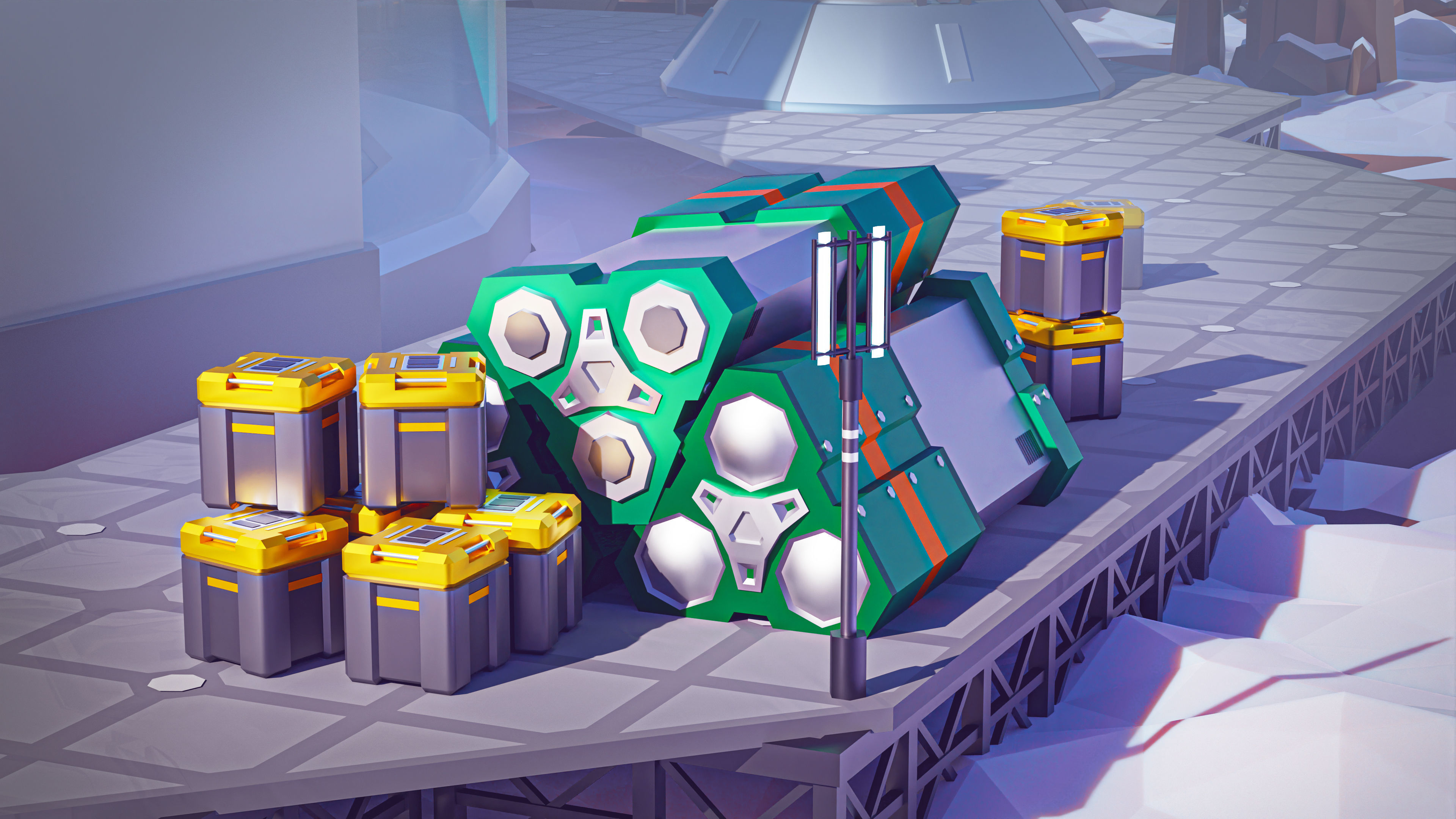 Space Station 2 Low-poly 3D model_32