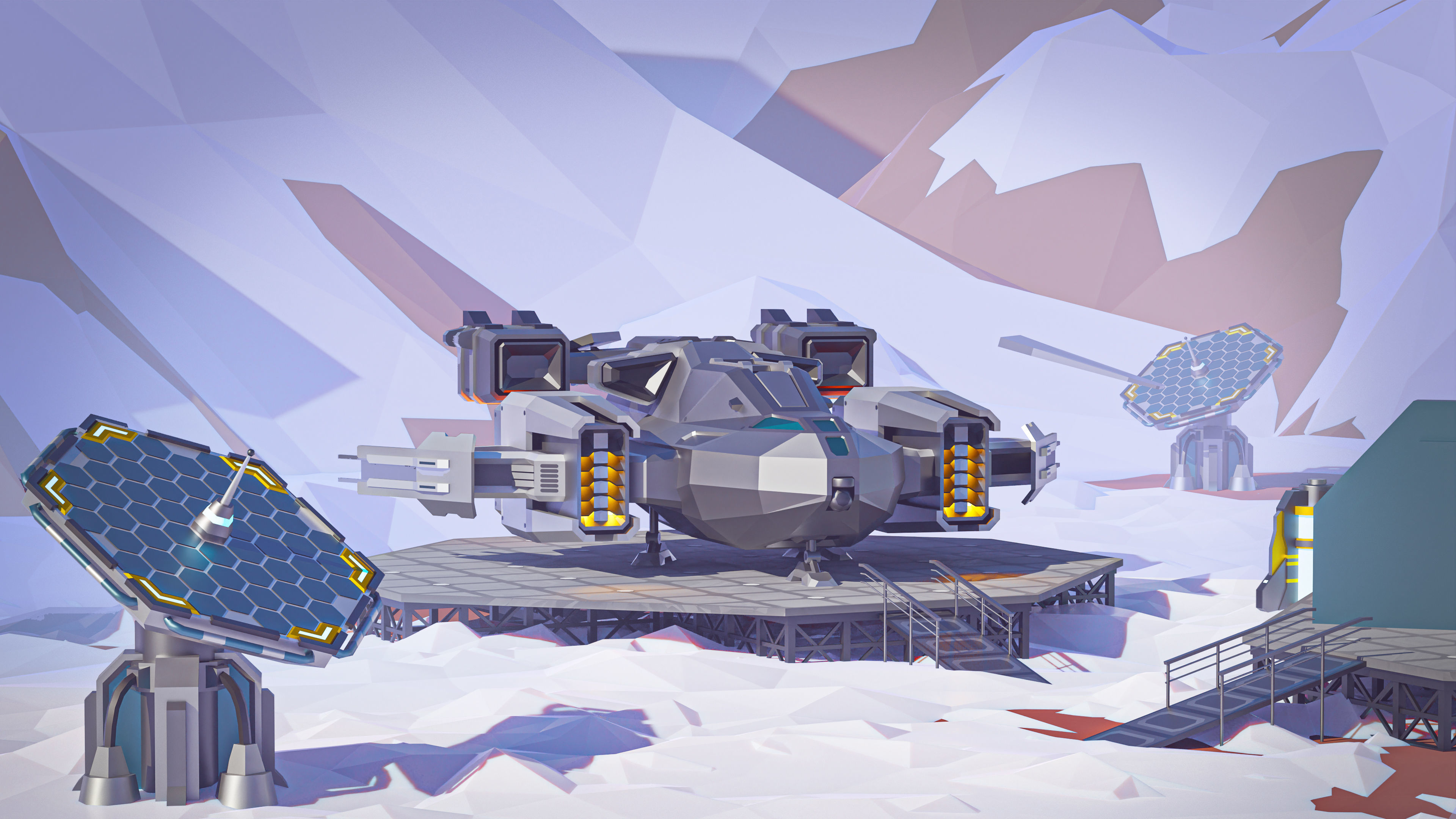 Space Station 2 Low-poly 3D model_25