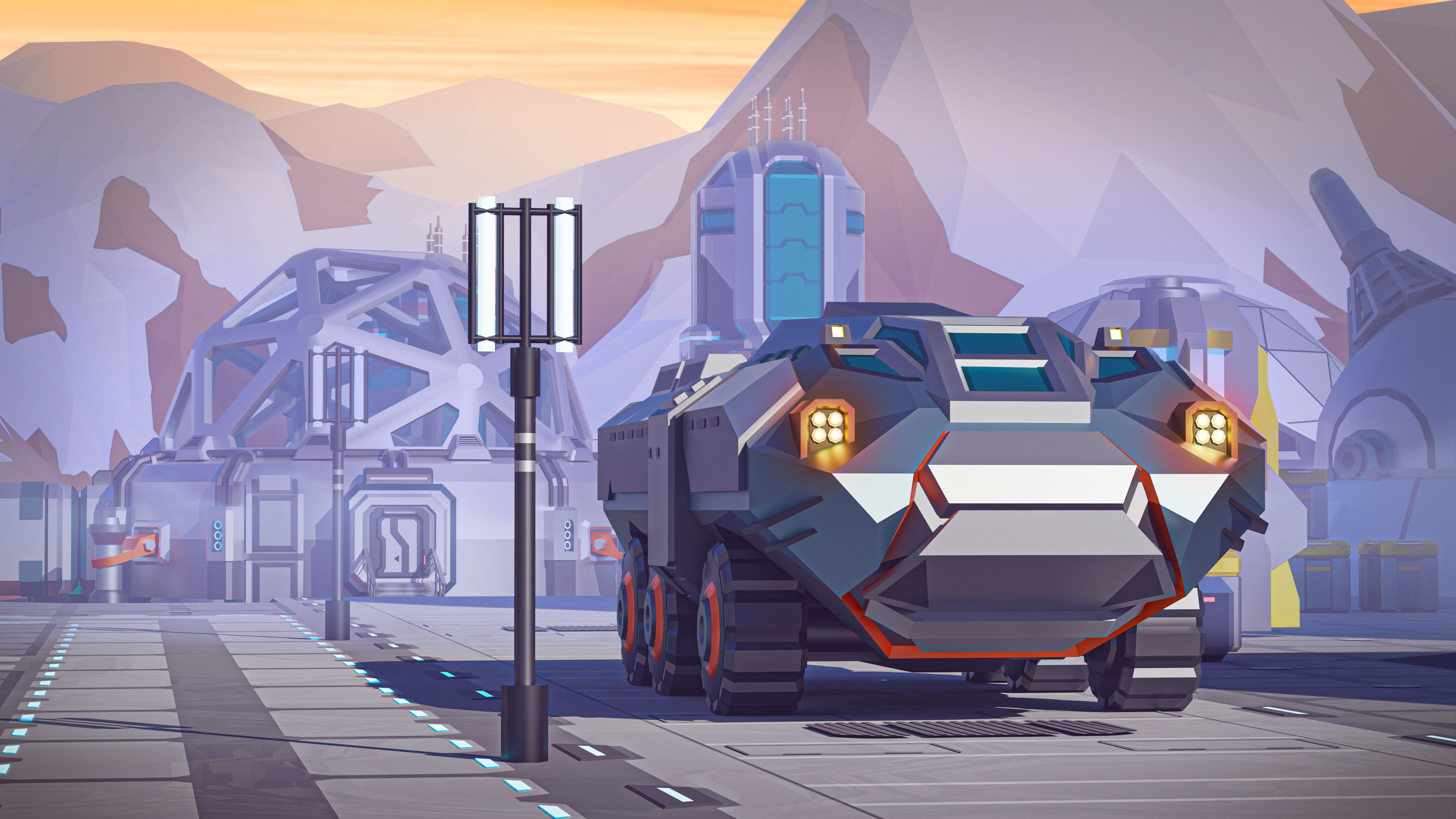 Space Station 2 Low-poly 3D model_18