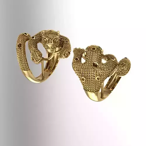 woman ring leopard 002 3D print model