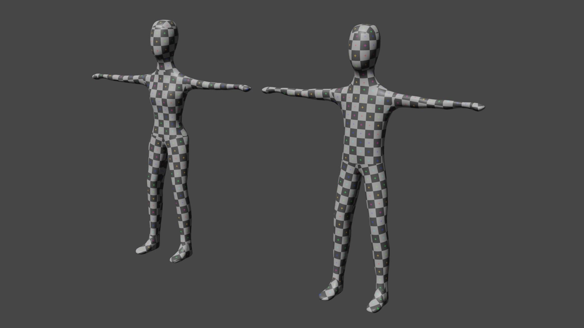 low-poly human characters Free low-poly 3D model_3