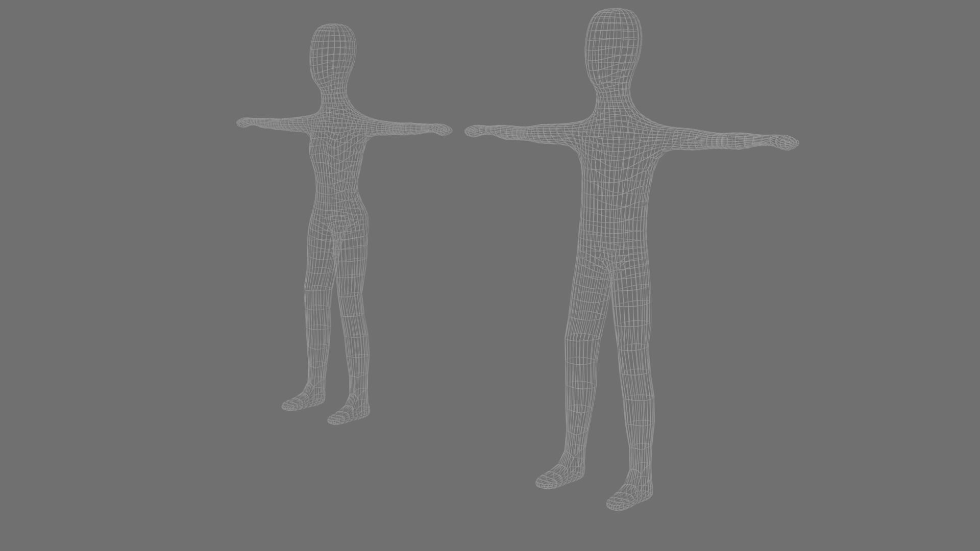 low-poly human characters Free low-poly 3D model_4