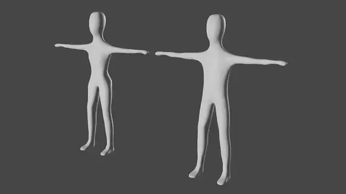 low-poly human characters Free low-poly 3D model