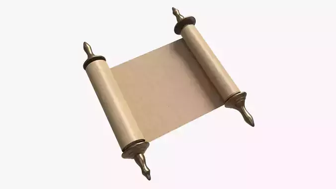 Ancient Scroll With Metal Rods blank 01