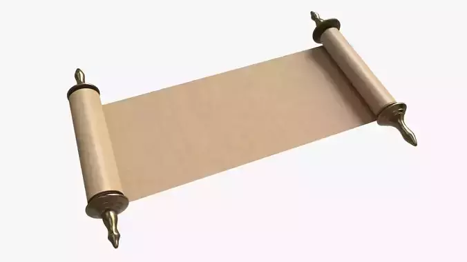 Ancient Scroll With Metal Rods blank 02