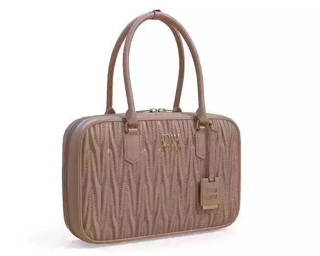 Miu Miu Matelasse Nappa Leather Bag Beige