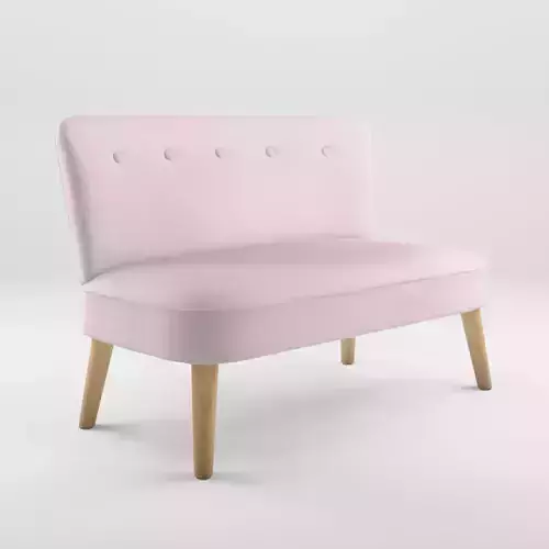 3D Model of  Kids Concept Sofa Star light pink Low-poly 3D model