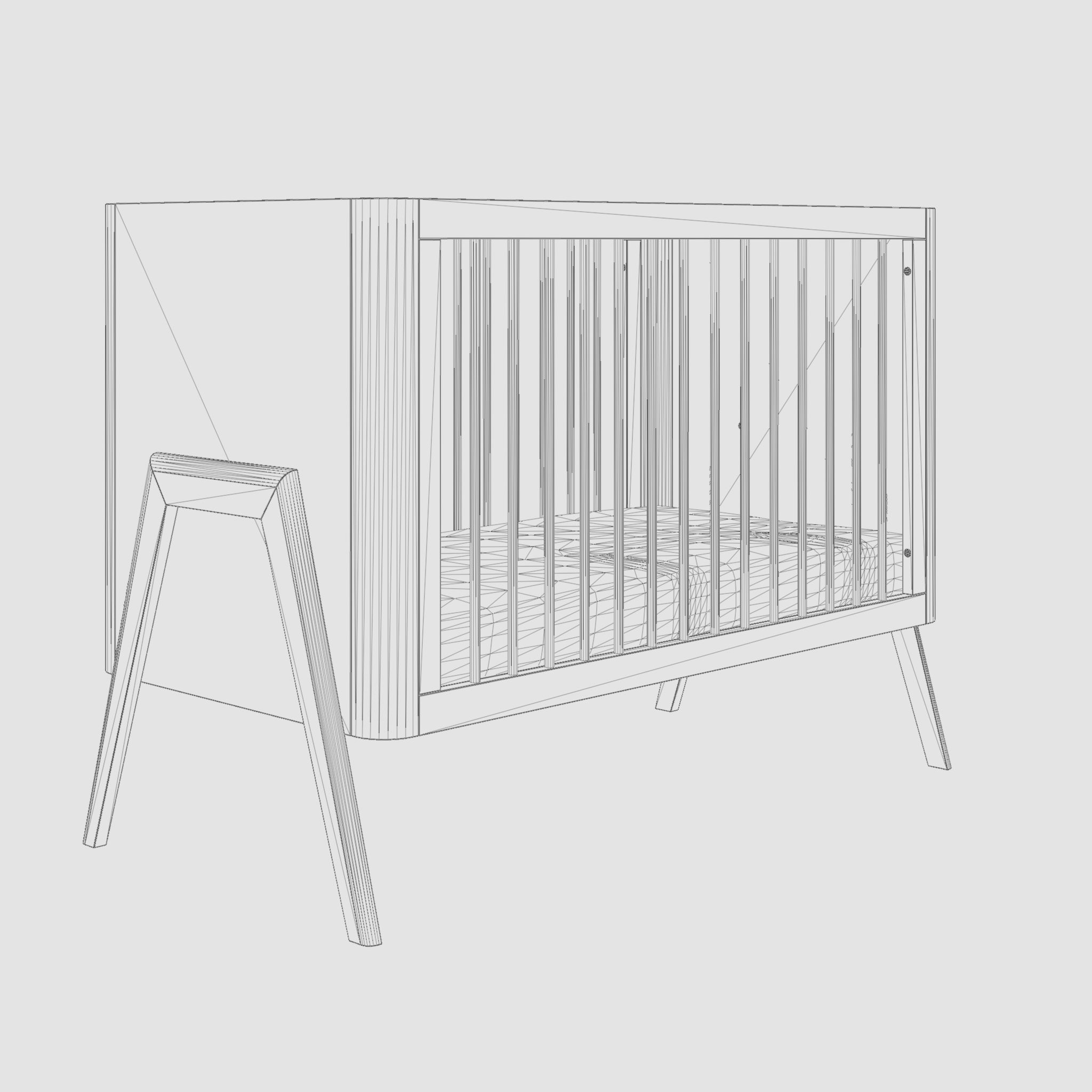 3D Model of Troll crib Torsten Seal Gray Low-poly 3D model_4